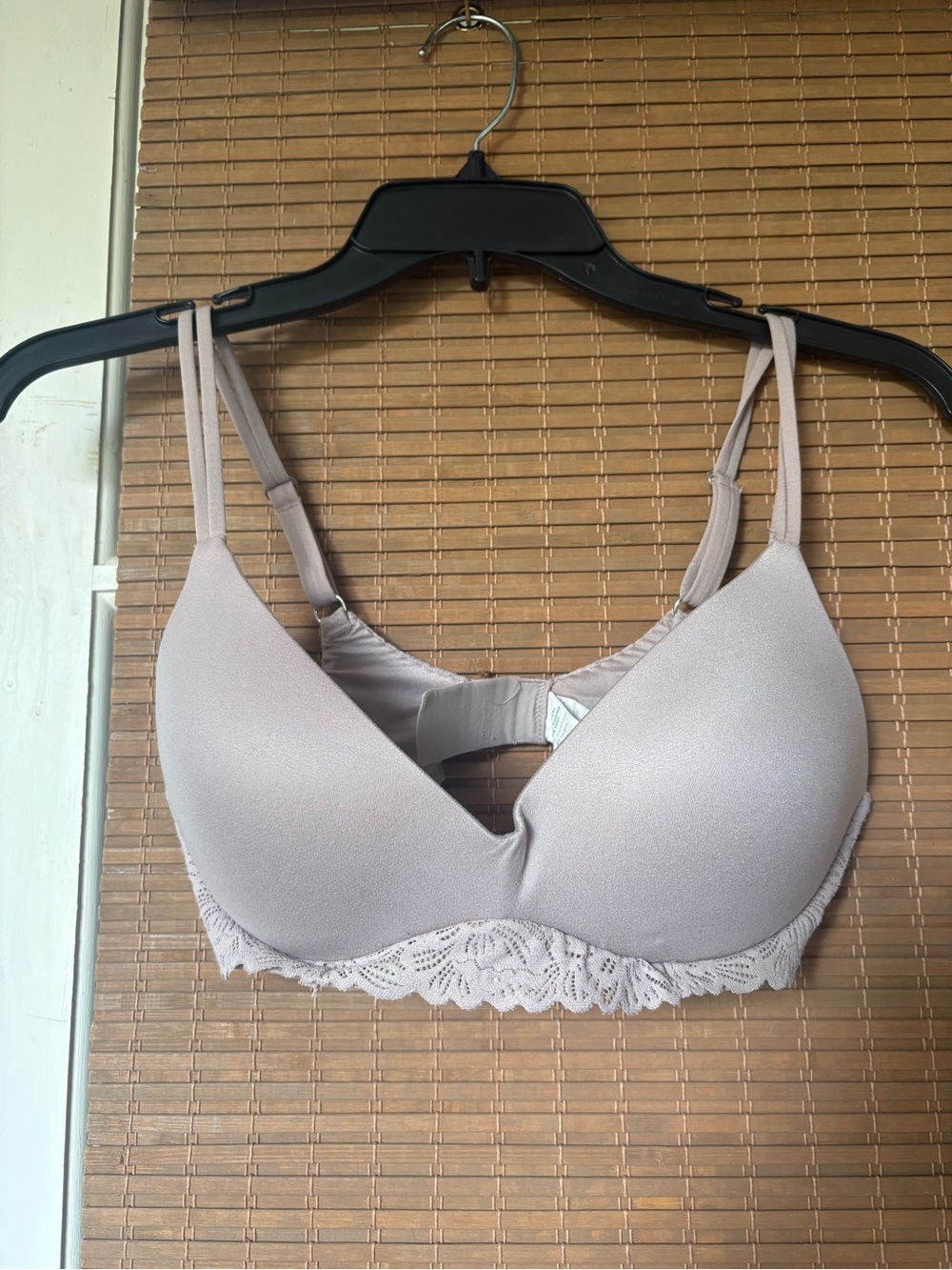 aerie Smooth Lace-Trim T-Shirt Bra — Light Beige
